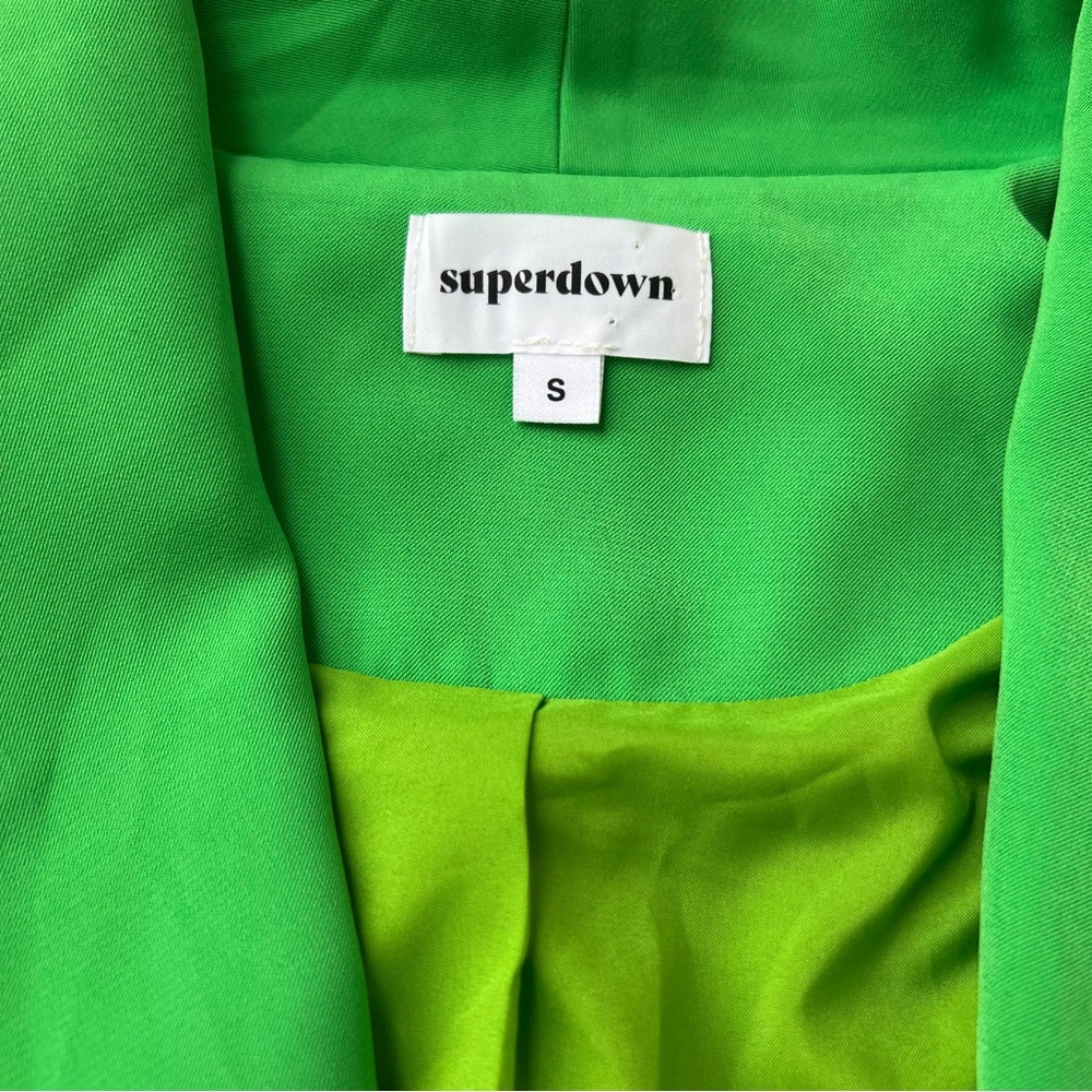 Superdown x Revolve Kelly Green Blazer Wrap Dress - Picture 5 of 8